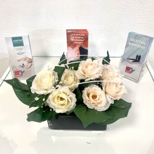 Compo roses blanches