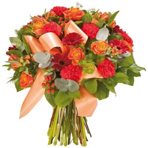 Bouquet rond (rouge)