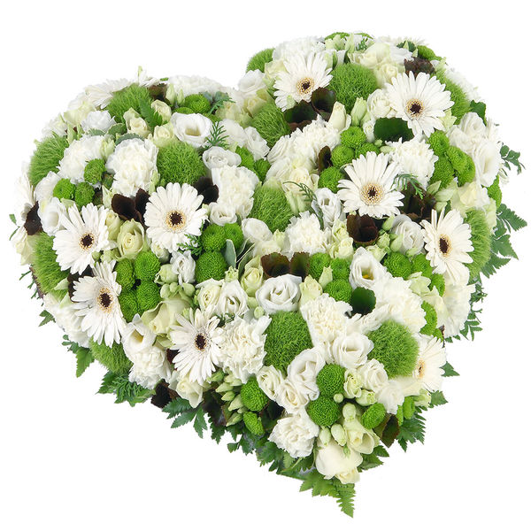 Cœur de fleurs variées - Pompes Funèbres Martin