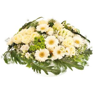 Coussin rond blanc