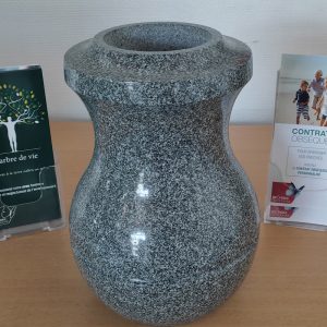 Vase granit rond